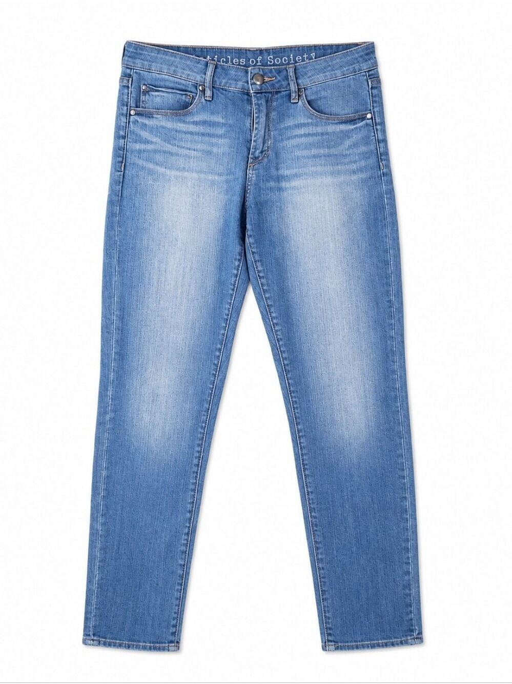 Articles Of Society Womens Light Blue Skinny Jeans Size 28 Karen Crop Cape